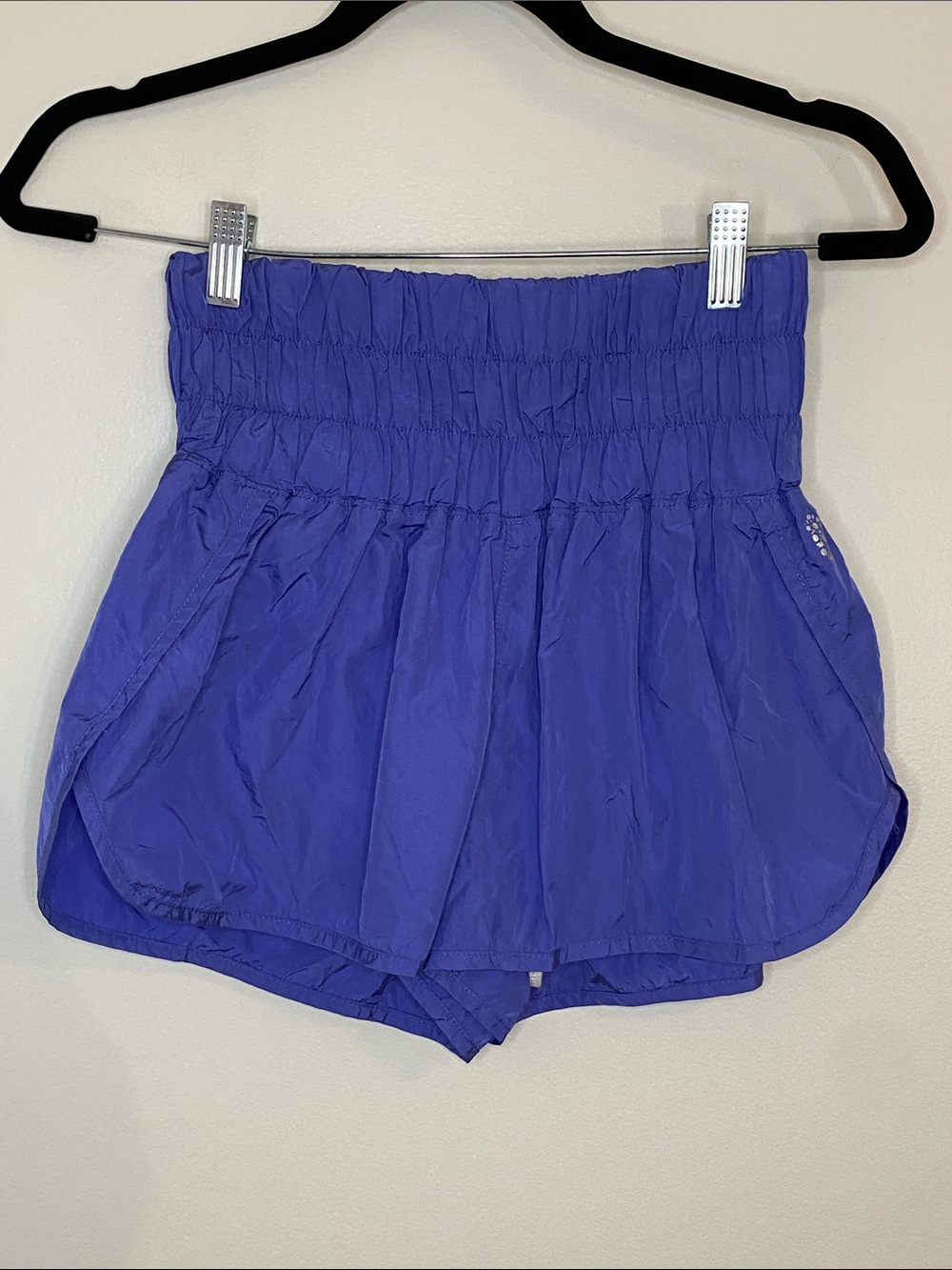Free People Movement The Way Home Shorts Women Purple High Waist Lined Small